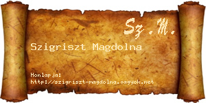 Szigriszt Magdolna névjegykártya